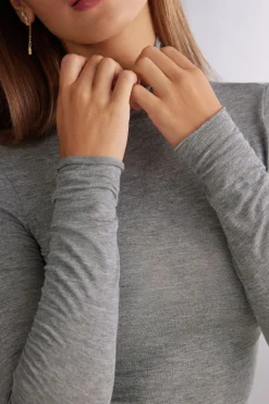 Ultralichte Top met Hoge Hals van Modal Kasjmier