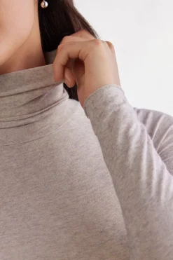 Ultralichte Top met Hoge Hals van Modal Kasjmier