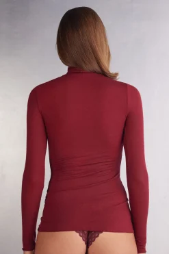 Ultralichte Top met Hoge Hals van Modal Kasjmier