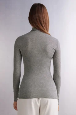 Ultralichte Top met Hoge Hals van Modal Kasjmier
