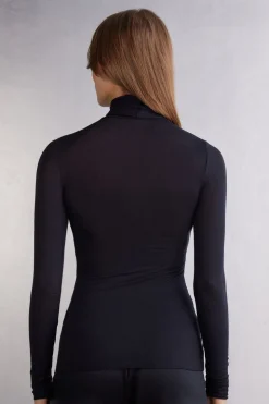 Ultralichte Top met Hoge Hals van Modal Kasjmier
