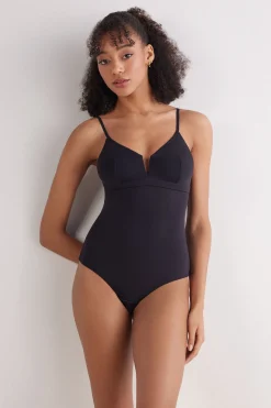 Vers bamboe dun bandjes bodysuit