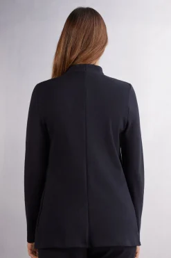 Vest van Katoenen Interlock met Lange Mouwen