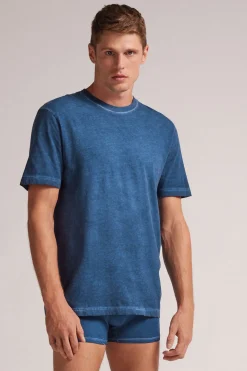 Washed Collection T-shirt van katoen
