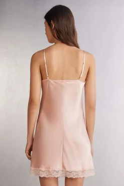 Zijden Slipdress met Kanten Detail