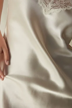 Zijden Slipdress met Kanten Detail