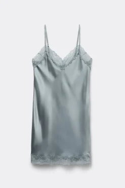 Zijden Slipdress met Kanten Detail