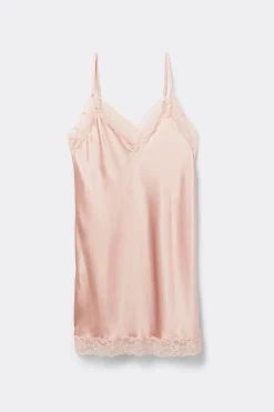 Zijden Slipdress met Kanten Detail