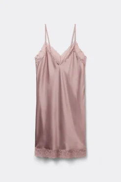 Zijden Slipdress met Kanten Detail