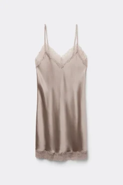 Zijden Slipdress met Kanten Detail