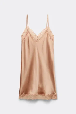 Zijden Slipdress met Kanten Detail