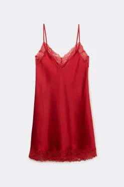 Zijden Slipdress met Kanten Detail