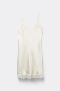 Zijden Slipdress met Kanten Detail