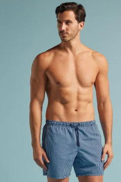 Zwemboxer met Blauwe Streepjesprint