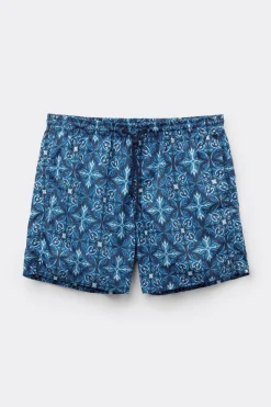 Zwemboxer met Majolicaprint Blauw